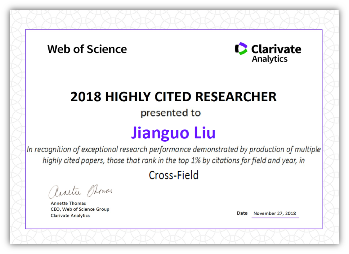Highly Cited Researcher 2018